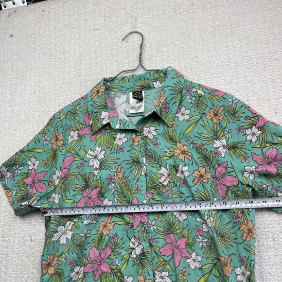 Maui & Sons Hawaiian Button Down Short Sleeve Men's Shirt Small Palm Tree Design - Picture 8 of 15